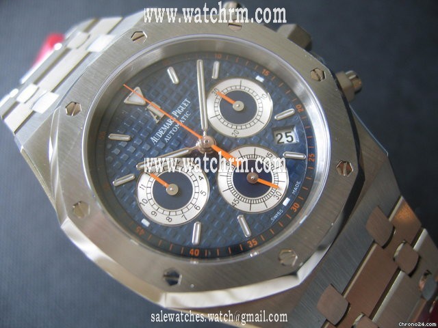 Audemars Piguet CHRONOGRAPH STAHL STAHL BLAUES BLATT ROYAL OAK CHRONOGRAPH BLAU ORANGE ZEIGER