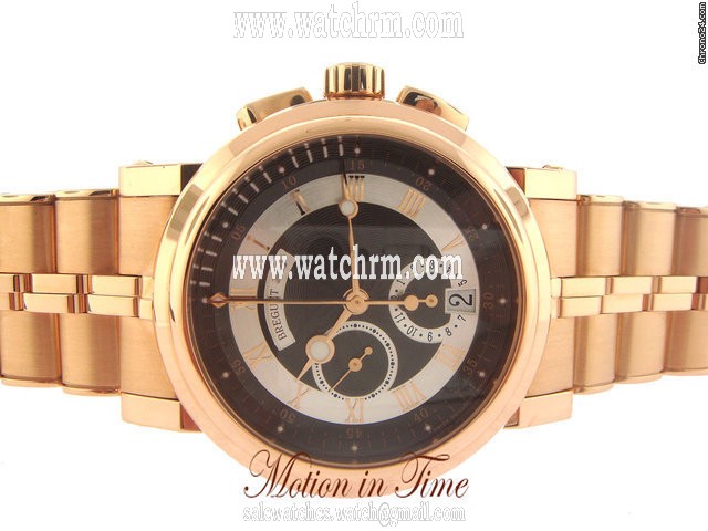 Breguet MARINE II 42mm CHRONOGRAPH AUTOMATIC - ROSE GOLD ON BRACELET