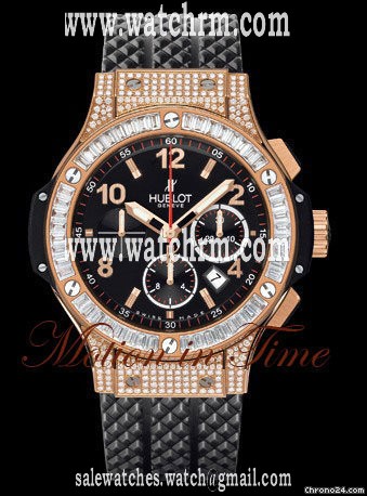 Hublot BIG BANG ROSE GOLD BAGUETTE DIAMOND BEZEL PAVE CASE - 44.5mm