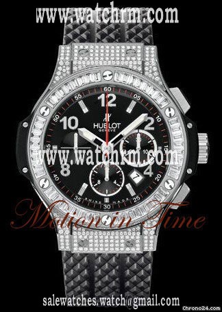 Hublot BIG BANG BAGUETTE DIAMOND BEZEL & PAVE CASE - RUBBER STRAP