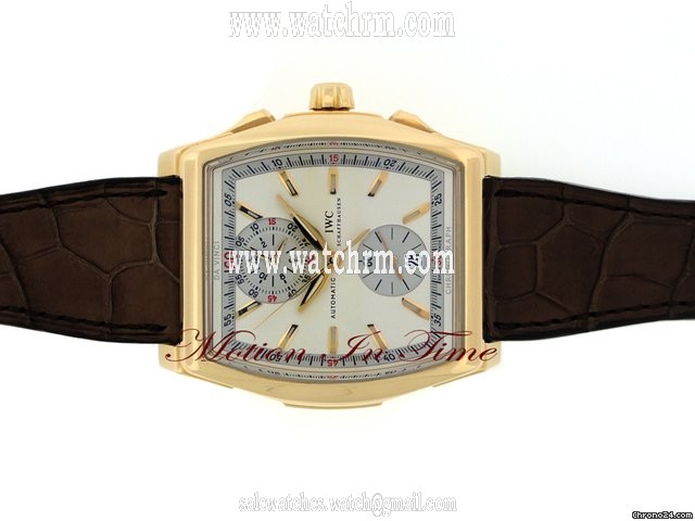 replica IWC DA VINCI CHRONOGRAPH ROSE GOLD - NEW XL MODEL-SKELETON BACK WATCHES 1 