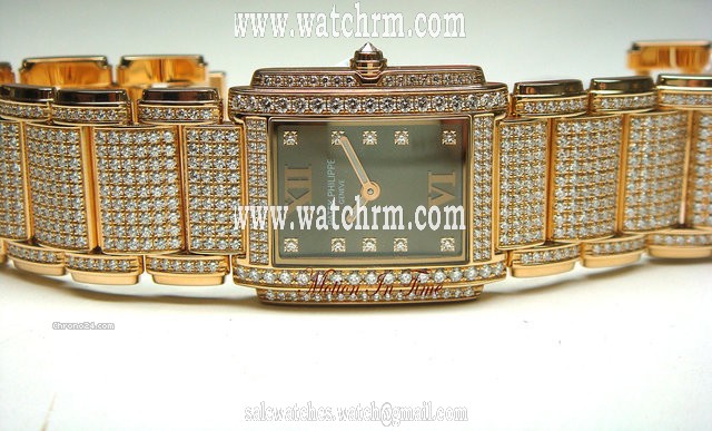 Patek Philippe LADIES' TWENTY~4 ROSE GOLD PAVE DIAMOND ON BRACELET - WOW