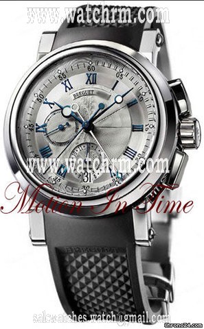 Breguet MARINE II 42mm CHRONOGRAPH AUTOMATIC - WHITE GOLD ON RUBBER
