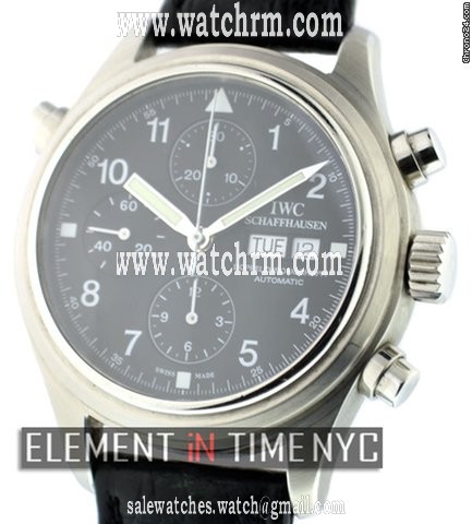 IWC Flieger Doppel Chronograph Pilot Watch Chrono Split Second