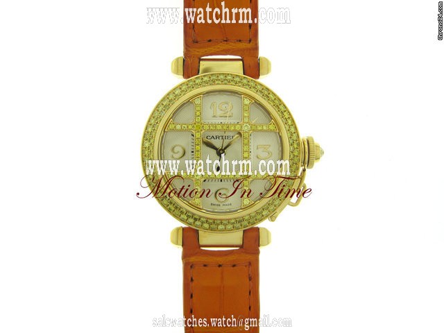 replica Cartier PASHA 32mm YELLOW GOLD FANCY YELLOW CANARY DIAMOND LIMITED WATCHES 1 