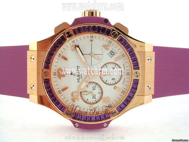 Hublot BIG BANG TUTTI FRUTTI "PURPLE CARAT" ROSE GOLD BAGUETTE