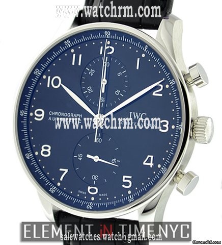IWC Portuguese Chronograph Black Dial IW3714-47 NIB