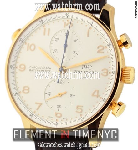 IWC Portuguese Chrono Rattrapante Rose Gold 3712 Box And Papers
