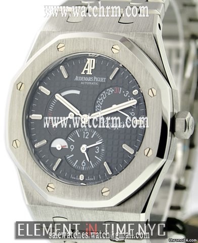 Audemars Piguet Royal Oak Dual Time Power Reserve Stainless Steel Black DIal