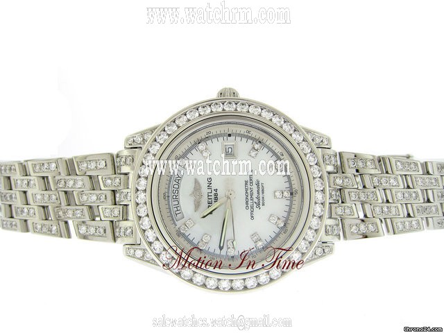 Breitling HEADWIND DIAMOND 44mm - DAY-DATE S/S & WHITE GOLD PAVE WOW