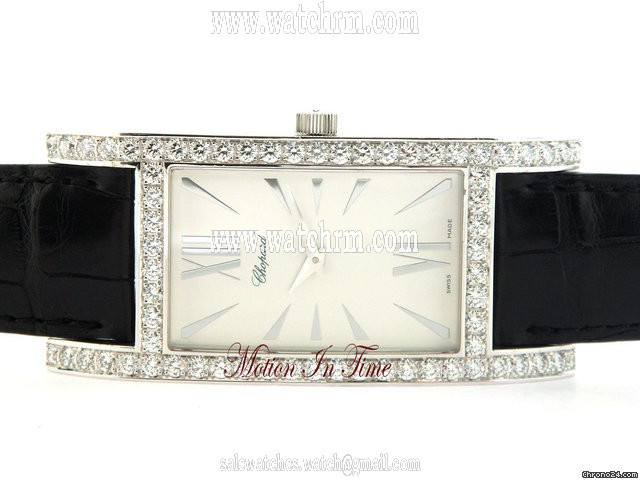 Chopard H-WATCH LARGE CLASSIQUE DAME WHITE GOLD DIAMOND - NEW 2010