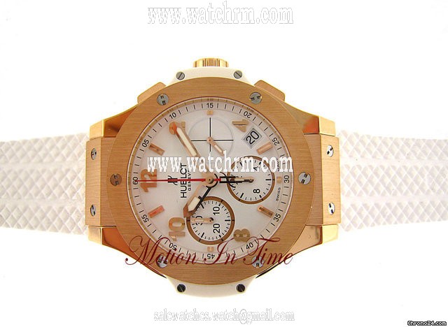 Hublot BIG BANG PORTO CERVO ROSE GOLD 41mm WHITE ON RUBBER