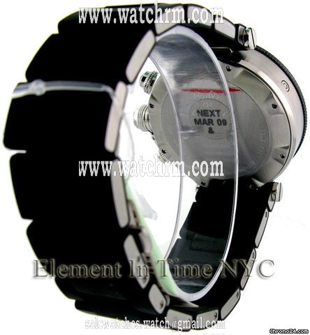 replica Cartier Pasha Seatimer Chronograph Stainless Steel Black Dial WATCHES 1 