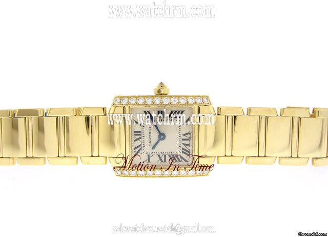 Cartier TANK FRANCAISE LADIES' DIAMOND YELLOW GOLD ON BRACELET - NEW