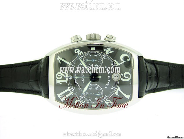 Franck Muller CASABLANCA CHRONOGRAPH EXTRA LARGE STAINLESS STEEL BLCK/BLCK
