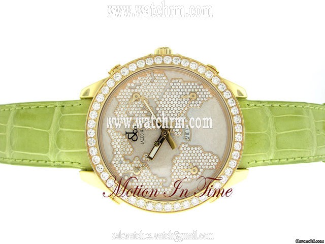 Jacob & Co. "THE WORLD IS YOURS" 5-TIMEZONE 47mm -RARE-ROSE GOLD DIAMOND