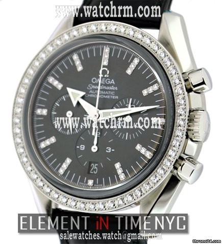 Omega SpeedMaster Chronograph Broad Arrow Factory Diamond NIB