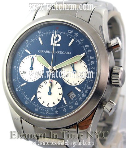 Girard Perregaux Chronograph Sport Stainless Steel On Bracelet Blue Dial