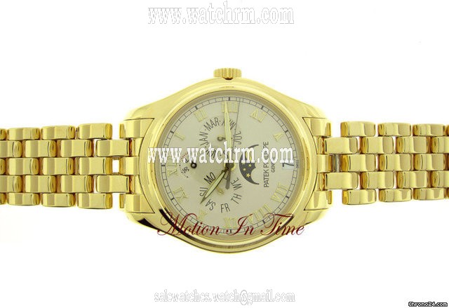 Patek Philippe 5036/1J ANNUAL CALENDAR MOONPHASE POWER RESERVE YELLOW GOLD