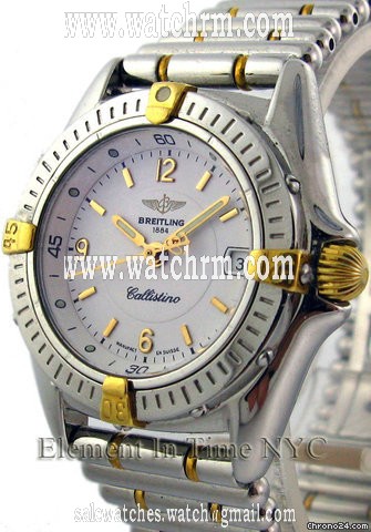 Breitling Callistino 18kt Gold/Steel On Bracelet White Dial