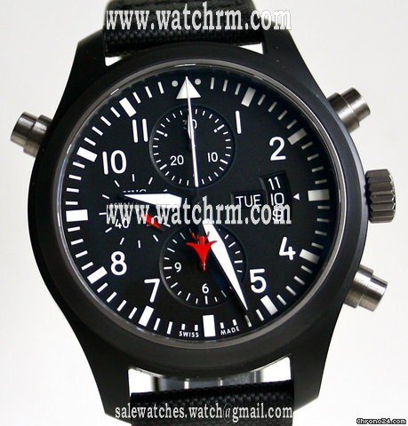 IWC Doppelchrono Top Gun in Keramik NEU mit B+P
