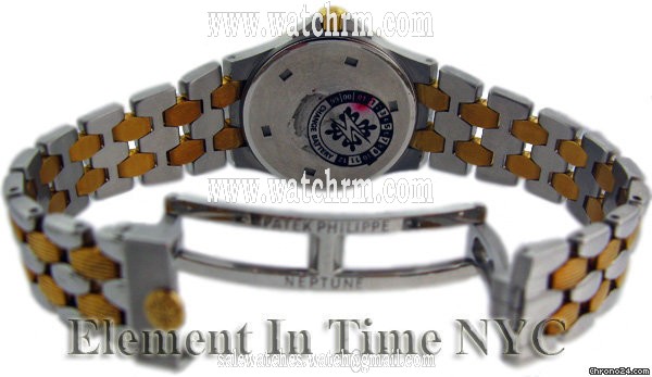 replica Patek Philippe Neptune 2-Tone Gold/Steel On Bracelet  Black Dial WATCHES 1 