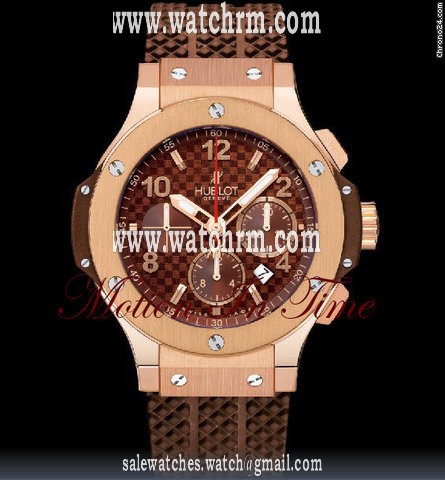 Hublot BIG BANG CAPPUCCINO -ROSE GOLD & ON RUBBER STRAP 44.5mm