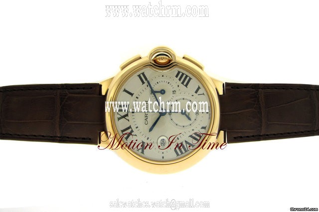 replica Cartier BALLON BLEU ROSE GOLD CHRONOGRAPH AUTO SKELETON BACK 47mm WATCHES 1 