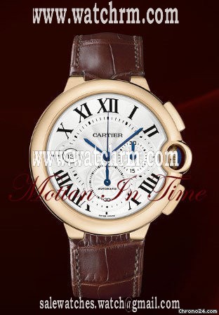 Cartier BALLON BLEU ROSE GOLD CHRONOGRAPH AUTO SKELETON BACK 47mm