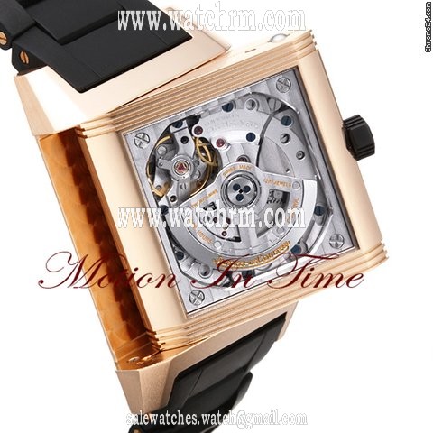 replica Jaeger-LeCoultre REVERSO SQUADRA HOMETIME "BLACK" ROSE GOLD LIMITED 500 PIECE WATCHES 1 
