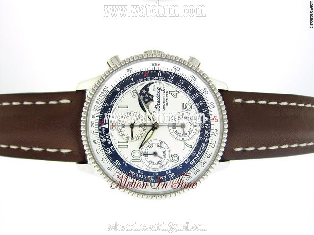Breitling NAVITIMER MONTBRILLIANT OLYMPUS MOONPHASE STAINLESS STEEL