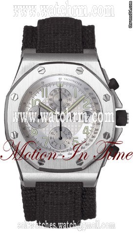 Audemars Piguet ROYAL OAK OFFSHORE CHRONOGRAPH S/S ON VELCRO STRAP -NEW 2010
