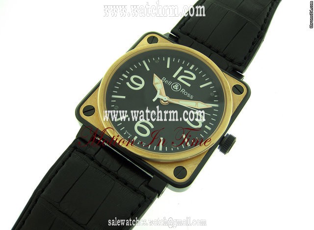 replica Bell & Ross BR01-92 ROSE GOLD & BLACK CARBON 46mm AUTOMATIC - NEW 2010 WATCHES 1 