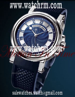 Breguet MARINE BIG DATE STAINLESS STEEL BLUE DIAL ON RUBBER - NEW