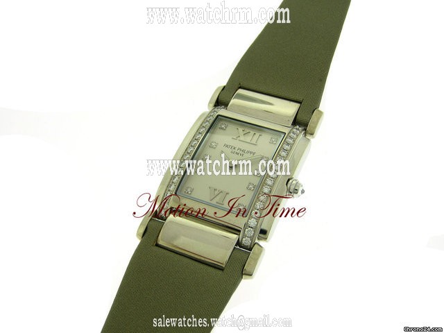 replica Patek Philippe 4920G TWENTY~4 LADIES' WHITE GOLD DIAMOND ON SATEEN STRAP WATCHES 1 