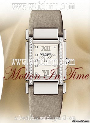 Patek Philippe 4920G TWENTY~4 LADIES' WHITE GOLD DIAMOND ON SATEEN STRAP