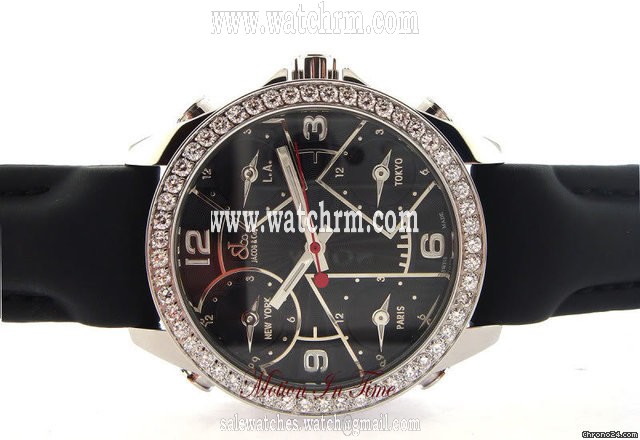 Jacob & Co. STAINLESS STEEL 5 TIMEZONE BLACK/BLACK JC-M2