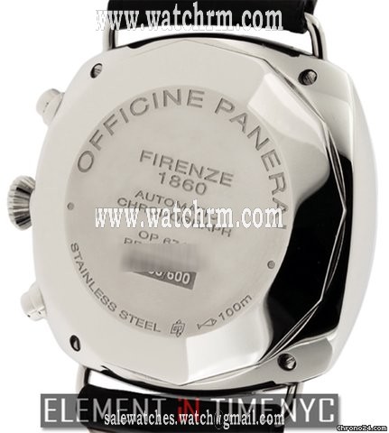 replica Panerai Radiomir Chronograph Pam 288 Steel On Strap Black Dial WATCHES 1 