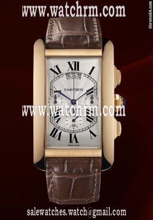 Cartier TANK AMERICAN X-LARGE ROSE GOLD CHRONOGRAPH TRIPLE DATE 2011