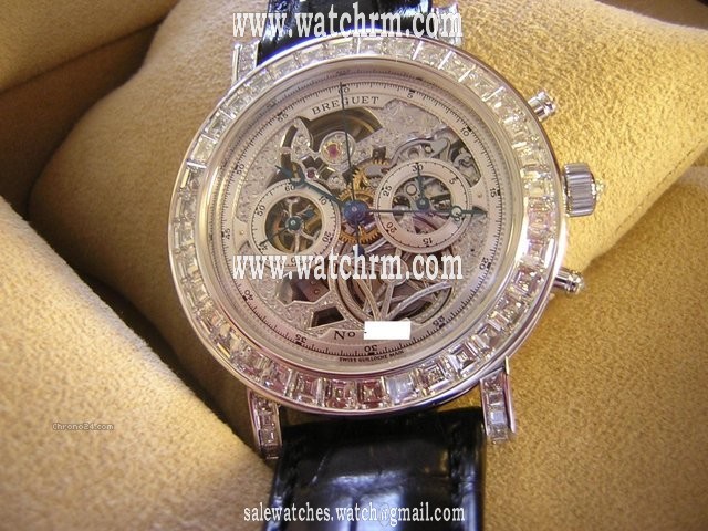 Breguet Chronograph Skeleton Diamond case