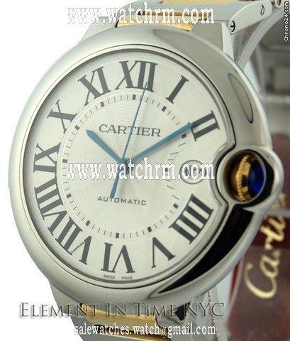 Cartier Ballon Bleu 42mm Steel/Gold On Bracelet Opaline Dial