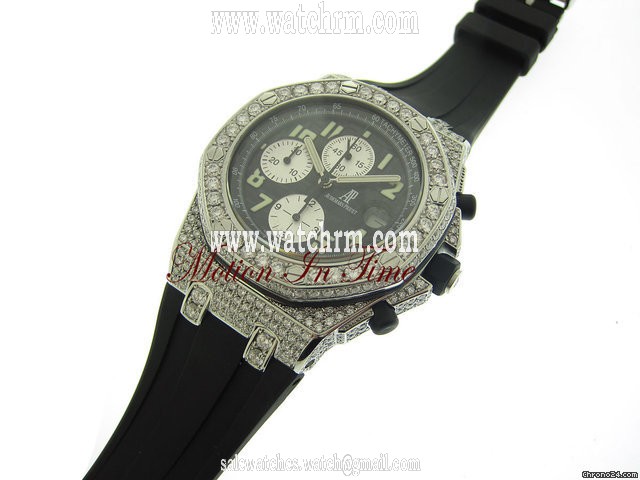 replica Audemars Piguet ROYAL OAK OFFSHORE DIAMOND STAINLESS STEEL ON RUBBER STRAP WATCHES 1 