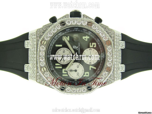 Audemars Piguet ROYAL OAK OFFSHORE DIAMOND STAINLESS STEEL ON RUBBER STRAP