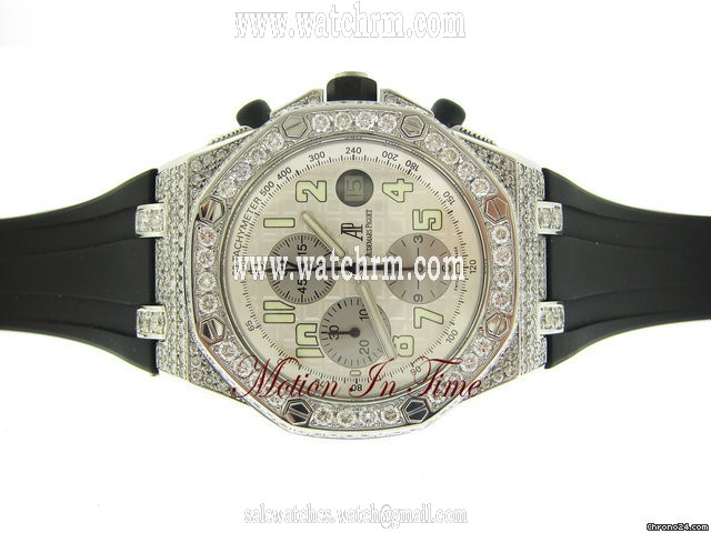 Audemars Piguet ROYAL OAK OFFSHORE DIAMOND STAINLESS STEEL ON RUBBER STRAP