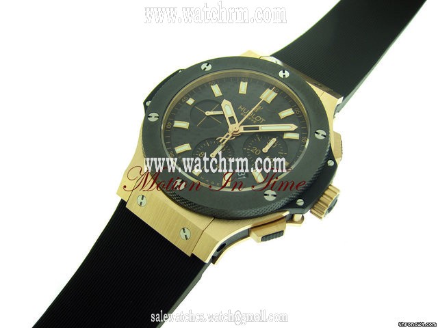 replica Hublot BIG BANG "EVOLUTION" ROSE GOLD & BLACK CERAMIC WATCHES 1 