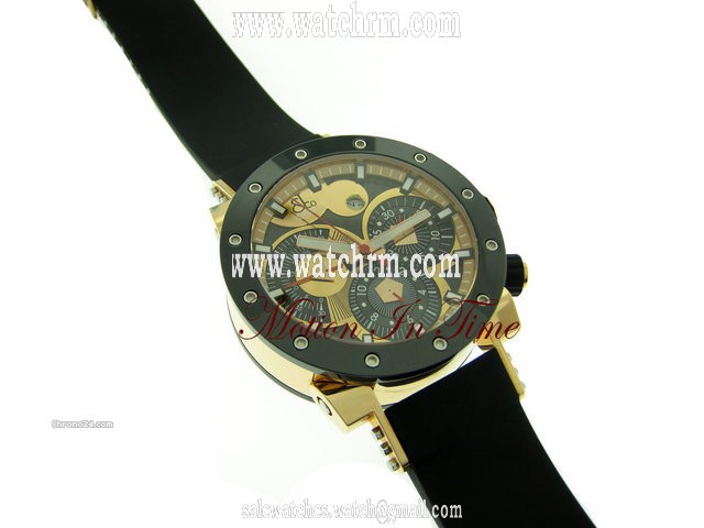 replica Jacob & Co. EPIC II ROSE GOLD & BLACK CERAMIC CHRONOGRAPH AUTOMATIC 47mm WATCHES 1 