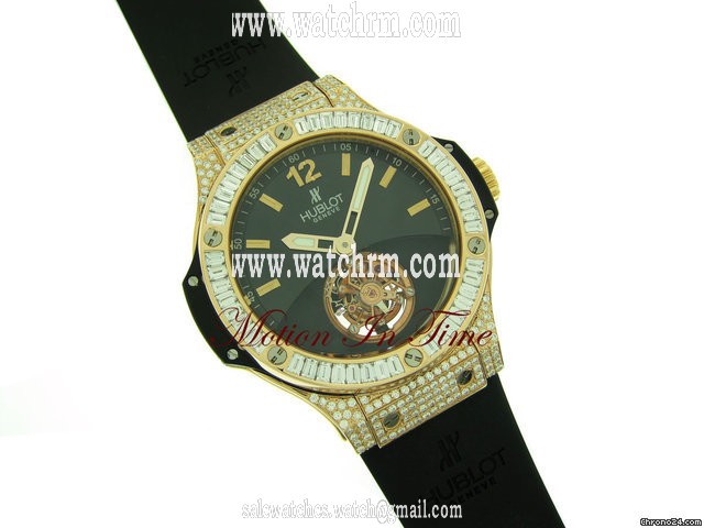 replica Hublot BIG BANG TOURBILLON DIAMOND ROSE GOLD LIMITED 50 PIECES WATCHES 1 