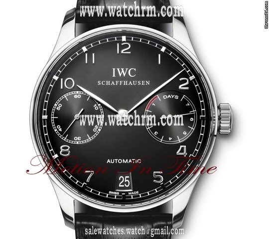 replica IWC PORTUGUESE 7-DAY POWER RESERVE AUTOMATIC BLACK ON BLACK WATCHES 1 