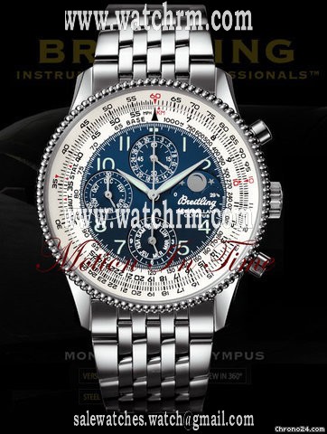 Breitling NAVITIMER MONTBRILLIANT OLYMPUS MOONPHASE STAINLESS STEEL
