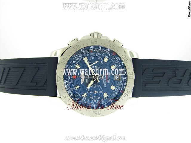 Breitling "SKYRACER" PROFESSIONAL STEEL BLUE DIAL ON RUBBER